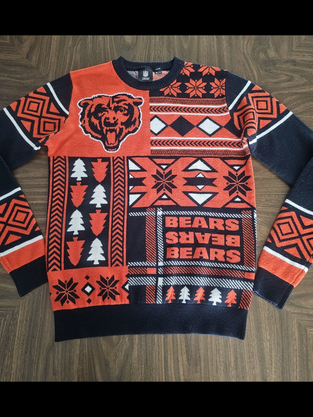 NFL Chicago Bears Patchwork Crewneck Sweater